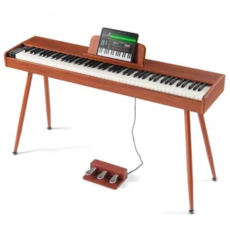VEVOR Digitalpiano, 88 Tasten, Elektrisches Klaviere, Doppeltastatur & Lautsprecher, vierbeiniger Klavierständer mit Kopfhörer, 200 Töne & Rhythmen, unterstützt Bluetooth/USB/MIDI, für Anfänger VEVOR Digitalpiano, 88 Tasten, Elektrisches Klaviere, Doppeltastatur & Lautsprecher, vierbeiniger Klavierständer mit Kopfhörer, 200 Töne & Rhythmen, unterstützt Bluetooth/USB/MIDI, für Anfänger