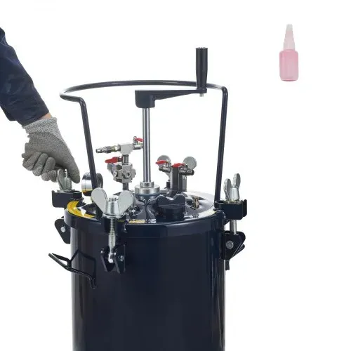VEVOR Druckbehälter Farbbehälter Sprühfarbe Drucktopf 30 L Drucktank, 70 psi Lackierpistole Farbbehälter Φ 80 x 42,5 cm Spray Paint Pressure Pot Tank Paint Container Farbspritzpistolen Lacken, Flecken – Bild 10