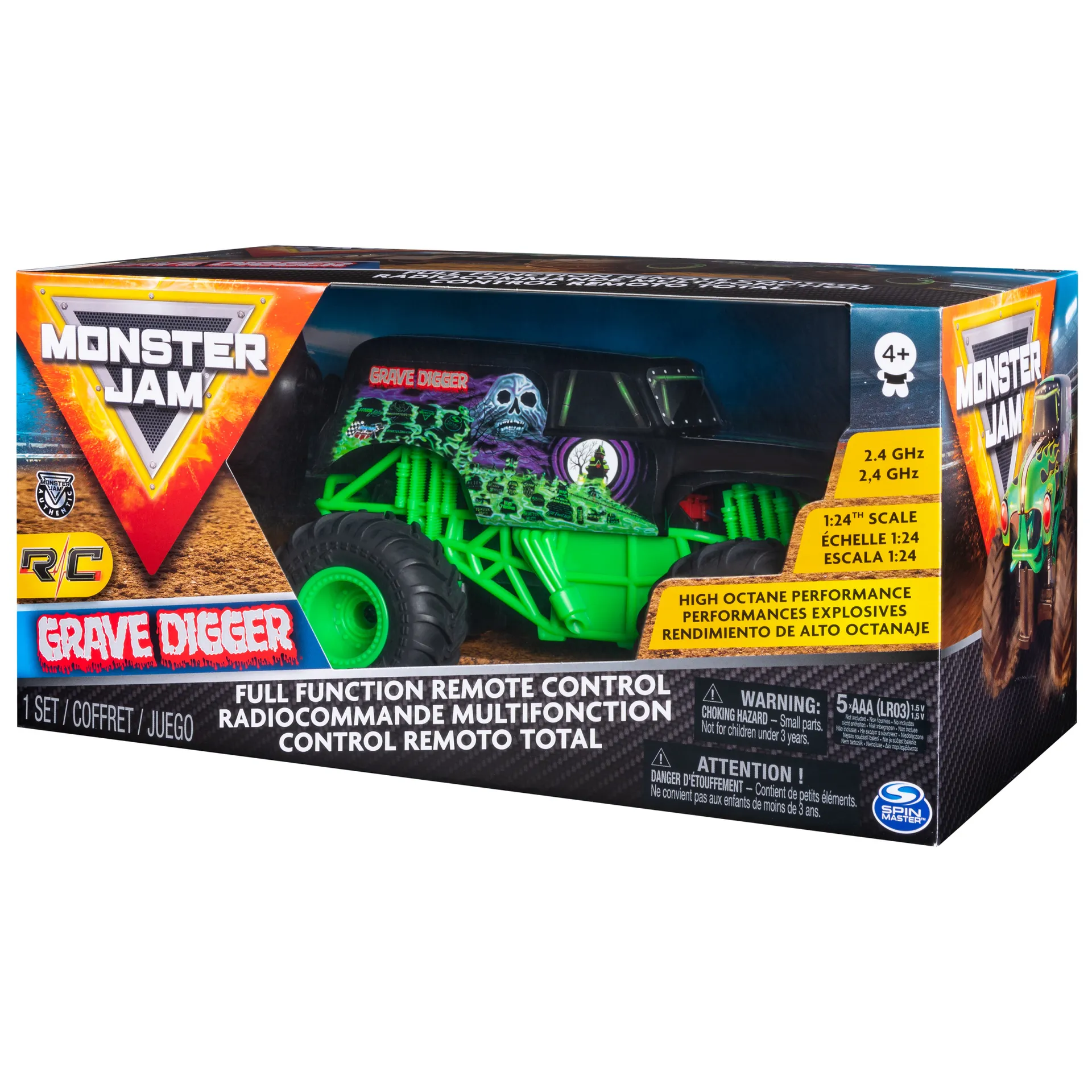 Monster Jam Grave Digger RC Truck, Maßstab 1:24, ferngesteuert – Bild 6
