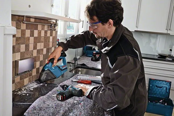 Bosch GAS 10,8 V-LI Handstaubsauger Blau Beutellos – Bild 3