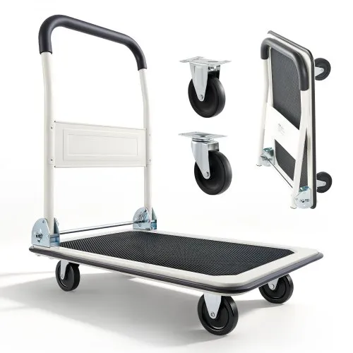 VEVOR Plattformwagen Klappbar 150 kg, Transportwagen mit Lenkrolle, Handwagen Ladefläche mit Anti-Rutsch-Beschichtung, Transporthilfe für Einfache Aufbewahrung, 735x480x825 mm Rollwagen VEVOR Plattformwagen Klappbar 150 kg, Transportwagen mit Lenkrolle, Handwagen Ladefläche mit Anti-Rutsch-Beschichtung, Transporthilfe für Einfache Aufbewahrung, 735x480x825 mm Rollwagen