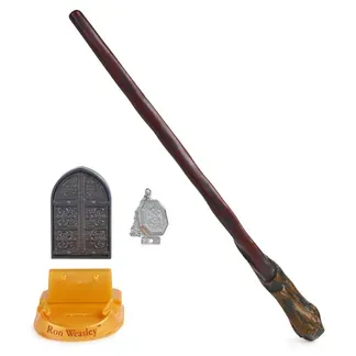 Wizarding World Harry Potter – Authentischer Ron Weasley Zauberstab aus Kunststoff mit Hogwarts-Halterung Wizarding World Harry Potter – Authentischer Ron Weasley Zauberstab aus Kunststoff mit Hogwarts-Halterung