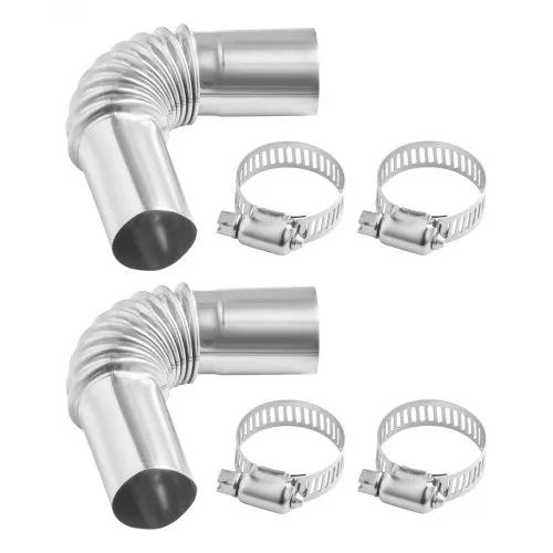 VEVOR Abgasrohr Winkelverbinder (2 Stk.) 25 mm Auspuffrohr Gasentlüftungsschlauch Edelstahl Windschutzkappe Standheizung Autoheizung Auspuffrohr mit 4 Klammern für 2 kW / 5 kW / 8 kW Dieselheizung VEVOR Abgasrohr Winkelverbinder (2 Stk.) 25 mm Auspuffrohr Gasentlüftungsschlauch Edelstahl Windschutzkappe Standheizung Autoheizung Auspuffrohr mit 4 Klammern für 2 kW / 5 kW / 8 kW Dieselheizung