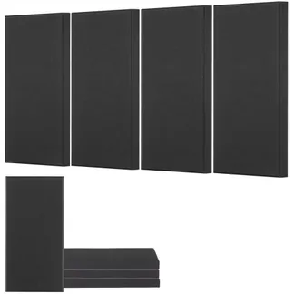 VEVOR Akustikpaneele, 4 Stück, 600x300x50 mm, Fiberglas, schallabsorbierende Platten, selbstklebende, Akustik Wandpaneele, für Studios, Büros, Heimkinos, Konferenzräume, Schwarz VEVOR Akustikpaneele, 4 Stück, 600x300x50 mm, Fiberglas, schallabsorbierende Platten, selbstklebende, Akustik Wandpaneele, für Studios, Büros, Heimkinos, Konferenzräume, Schwarz