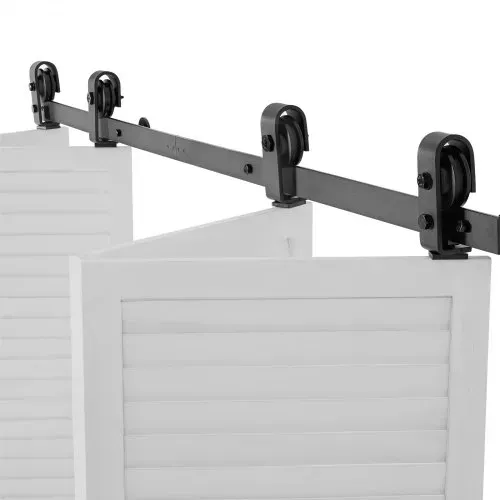VEVOR Schiebetürsystem für faltbare Schiebetüren, 193 cm Schiebetürbeschlag, geeignet für vier 45,7 cm große Schrank-, Speisekammer- & Wäschetüren (nicht im Lieferumfang enthalten) – Bild 10