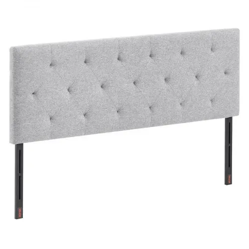 VEVOR Kopfteil in voller Größe mit verstellbarer Höhe (5 cm pro Ebene), Bettzubehör Betthaupt Bettkopfteil 1430 x (905-1205) mm ideal für Schlafzimmer Hotel Privatunterkunft Schlafsaal, Hellgrau – Bild 10