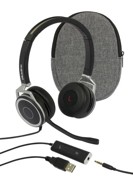 Plusonic Business Headset, 15.2P, binaural, USB & 3,5mm Klinke – Bild 4