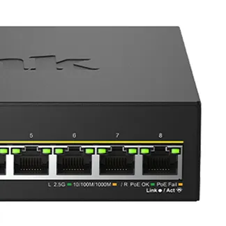 D-Link 8-Port Multi-Gigabit Unmanaged PoE Switch D-Link 8-Port Multi-Gigabit Unmanaged PoE Switch