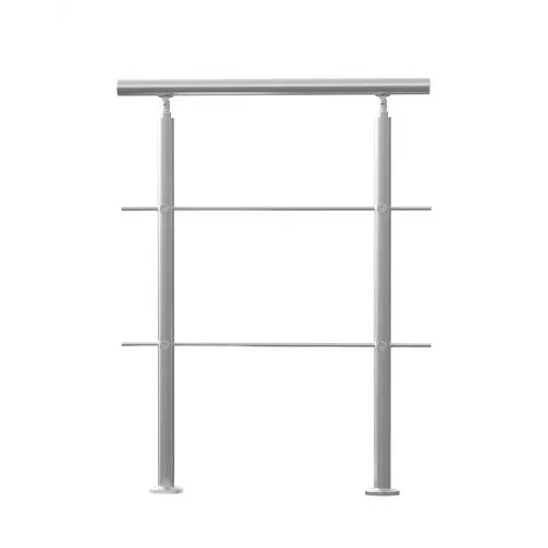 VEVOR Handläufe für Außentreppen, 80 cm Länge, 2 Querstangen, Treppenhandlauf-Set, Übergangsgeländer aus Edelstahl mit Montagesatz, doppelsäulige Treppenhandläufe für Senioren, Veranda und Terrasse – Bild 10