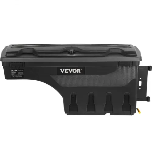 VEVOR Truck Bed Storage Box, abschließbarer Deckel, Wasserdicht ABS Radkasten Werkzeugkasten 25 L, Kompatibel mit Chevrolet Silverado 1500 GMC Sierra 1500 2019-2020, Beifahrerseite, Schwarz – Bild 8