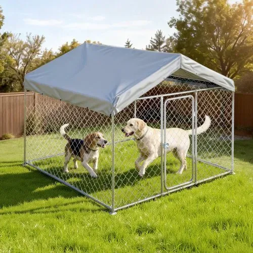 VEVOR Hundezwinger, 2x2x1,6 m, Hundehütte mit Sicherheitsschloss, Outdoor Hundehaus mit UV-Beständiger & Wasserdichter Dachabdeckung, Robuste Hundegehege/Auslauf für Große Hunde – Bild 7