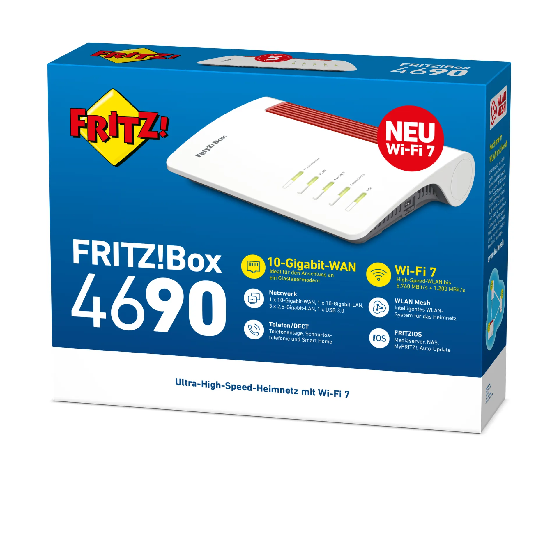Box 4690 WLAN-Router Dual-Band (2,4 GHz/5 GHz) Rot, Weiß – Bild 4