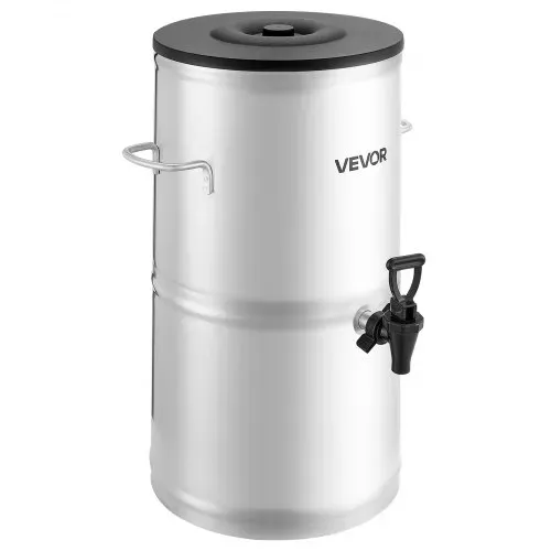 VEVOR Eisteespender Getränkespender aus 304 Edelstahl 15 L Getränkedispenser mit Zapfhahn & Griff, geeignet für heiße und kalte Getränke, für Eistee, Kaffee, Wasser in Cafés und Restaurants – Bild 8