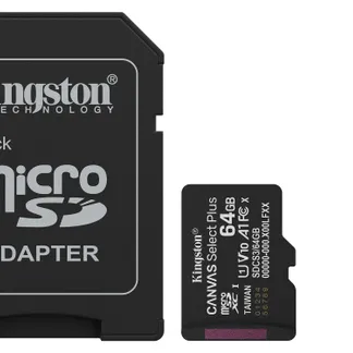 Kingston Technology 64GB microSDXC Canvas Select Plus Gen3 100MB/s A1 (Einschließlich SD Adapter) Kingston Technology 64GB microSDXC Canvas Select Plus Gen3 100MB/s A1 (Einschließlich SD Adapter)