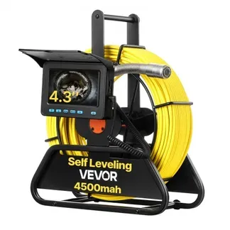 VEVOR Kanalkamera, 50 m, selbstnivellierende Rohrkamera mit 4,3-Zoll-HD-Bildschirm, IP68 wasserdicht, mit Beleuchtung (12 LEDs & 16-GB-Speicherkarte) für Abwasserleitungen & -rohre VEVOR Kanalkamera, 50 m, selbstnivellierende Rohrkamera mit 4,3-Zoll-HD-Bildschirm, IP68 wasserdicht, mit Beleuchtung (12 LEDs & 16-GB-Speicherkarte) für Abwasserleitungen & -rohre