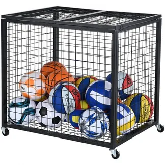 VEVOR Ballwagen Rollwagen 850 x 675 x 825 mm Sportbällen, Abschließbarer Basketballkäfig Ballkäfig, Sportausrüstung für den Innen- und Außenbereich, Rollbar Aufbewahrungswagen aus Stahl für Garagen VEVOR Ballwagen Rollwagen 850 x 675 x 825 mm Sportbällen, Abschließbarer Basketballkäfig Ballkäfig, Sportausrüstung für den Innen- und Außenbereich, Rollbar Aufbewahrungswagen aus Stahl für Garagen