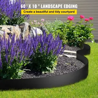 VEVOR Landschaftseinfassung, 25,4 cm Tiefe, 18,3 m Gesamtlänge, spiralförmiges Terrassenbrett aus recyceltem HDPE, flexible Biegekante für Landschaftsbau, Rasen, Garten, Hof VEVOR Landschaftseinfassung, 25,4 cm Tiefe, 18,3 m Gesamtlänge, spiralförmiges Terrassenbrett aus recyceltem HDPE, flexible Biegekante für Landschaftsbau, Rasen, Garten, Hof