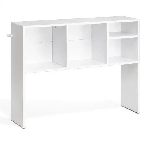 VEVOR Schreibtisch Bücherregal 1-stufiger Organizer (94 x 24 x 73 cm) Tischregale Schreibtisch Organizer Ausstellungsregal aus Spanplatten mit rutschfesten Füßen, für Büro Wohnheim, Weiß – Bild 10