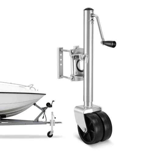 VEVOR Stützrad für Boote, 907 kg Tragfähigkeit, Bootstrailerheber mit PP-Doppelrad & ergonomischem Griff, Hubbereich von 381 bis 685mm, Bugrad geeignet für Wohnmobile, Boote & Nutzanhänger VEVOR Stützrad für Boote, 907 kg Tragfähigkeit, Bootstrailerheber mit PP-Doppelrad & ergonomischem Griff, Hubbereich von 381 bis 685mm, Bugrad geeignet für Wohnmobile, Boote & Nutzanhänger