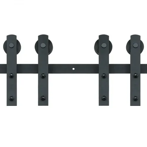 VEVOR 244cm Schiebetürbeschlag I-förmig Schiebetürsystem mit 2-teiligen Schienen 150kg Tragfähigkeit Laufschiene Ideal für Schiebetüren mit Türstärke von 32-45mm, Türbreite von 1,12-1,32m – Bild 9