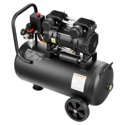 VEVOR 1,5 KW Druckluftkompressor, Ölfreier Kompressor mit 30 L Lufttank, Flüsterkompressor mit 126 L/min bei 6,2 bar & Max. 8 bar, Tragbarer Luftkompressor mit Rädern & Griff für Werkstatt Heimwerker – Bild 9