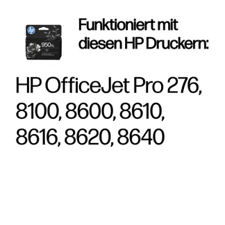 HP 950XL Schwarz Original Druckerpatrone mit hoher Reichweite HP 950XL Schwarz Original Druckerpatrone mit hoher Reichweite