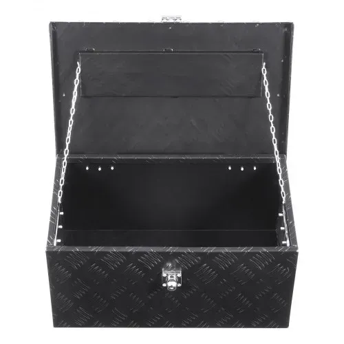 VEVOR Werkzeugkasten aus Aluminium für die Ladefläche, gestreifte Werkzeugkiste (508 x 304,8 x 241,3 mm) mit seitlichem Griff & Schlossschlüsseln, Aufbewahrungs-Organizer für Anhänger Schwarz – Bild 9