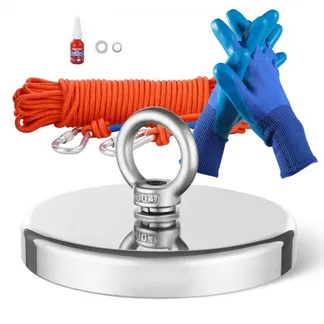 VEVOR Magnet-Angelset Magnet Angel Kit (Orange) 590 kg einseitige Zugkraft, Seltenerd-Neodym-Magnet-Angelset inkl. Enterhaken Hochleistungsseil Handschuhe (Blau) Ringschraube Kleber VEVOR Magnet-Angelset Magnet Angel Kit (Orange) 590 kg einseitige Zugkraft, Seltenerd-Neodym-Magnet-Angelset inkl. Enterhaken Hochleistungsseil Handschuhe (Blau) Ringschraube Kleber