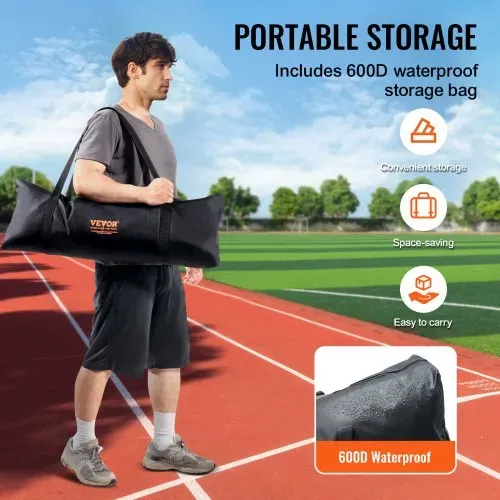 VEVOR Barrikaden-Backstop-Netz, 393 x 140 x 275 cm Ballsport-Absperrnetz, Tragbare Übungsausrüstung mit Tragetasche, Schutzschirm für Baseball-, Softball-, Lacrosse-, Fußball- und Hockeytraining – Bild 4