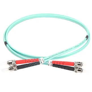 LWL Patchkabel, Duplex, ST > ST Stecker, Multimode OM3 LWL Patchkabel, Duplex, ST > ST Stecker, Multimode OM3