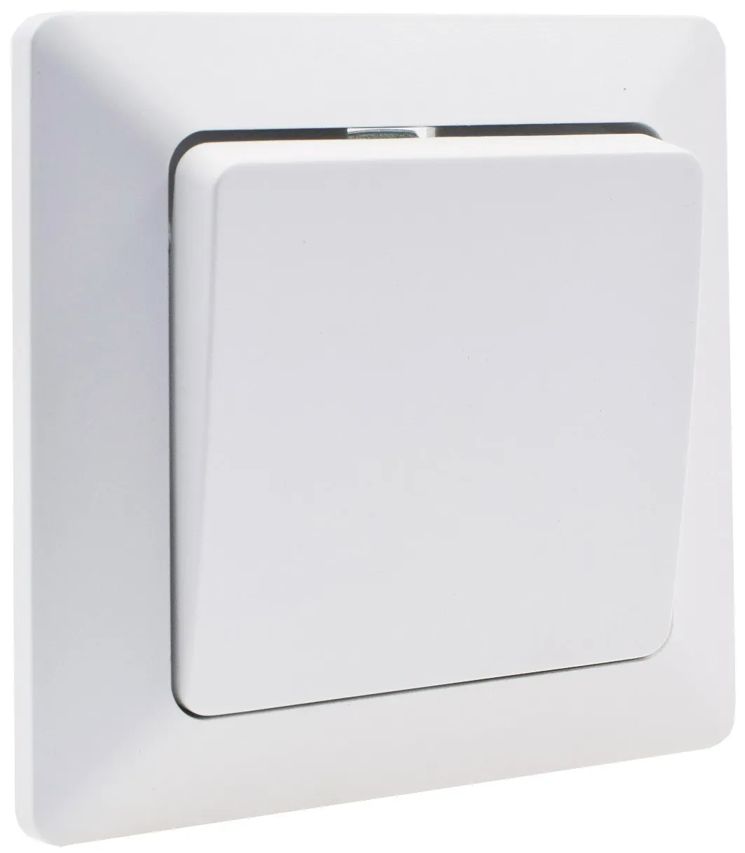 MILOS Wechsel-Schalter, UP, weiß matt 250V~/ 10A, inkl. Rahmen, Steckanschluss MILOS Wechsel-Schalter, UP, weiß matt 250V~/ 10A, inkl. Rahmen, Steckanschluss