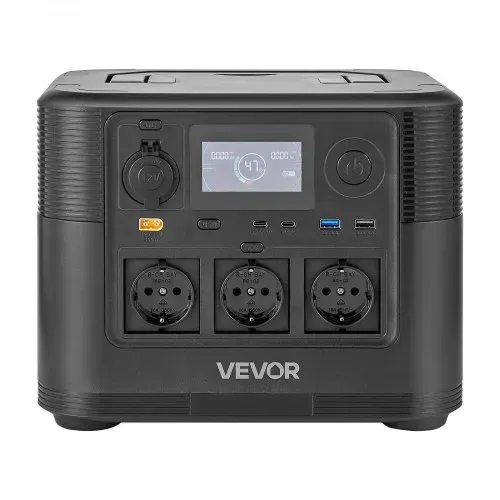 VEVOE Tragbare Powerstation, mit 200-W-Solarpanel, 1200-W-Solargenerator, 806-Wh-LiFePO4-Akku-Backup & 9 Ausgängen, Notstromaggregat für Notfälle zu Hause, Camping & Reisen mit Wohnmobil – Bild 8