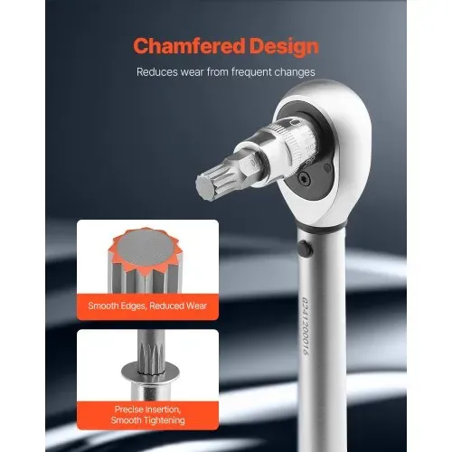 VEVOR XZN Dreikant Spline Bit Steckschlüsselsatz, 10-teilig M4 – M18, hochwertiger Cr-V-Stahl, 1/4 Zoll, 3/8 Zoll und 1/2 Zoll Antriebe, mit verbessertem Aufbewahrungskoffer, für Automobil – Bild 3