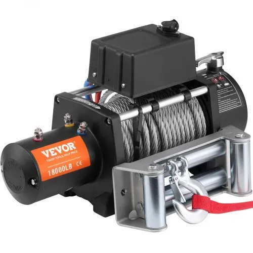 VEVOR Elektrische Seilwinde, 18.000 lb, 12 V DC LKW-Winde mit Φ7/16 Zoll x 85 Fuß Stahlkabel-Rollenführung, kabellose und kabelgebundene Fernbedienung, IP55 wasserdicht zum Abschleppen von Geländewagen, Jeeps, LKWs, Anhängern und Booten – Bild 9