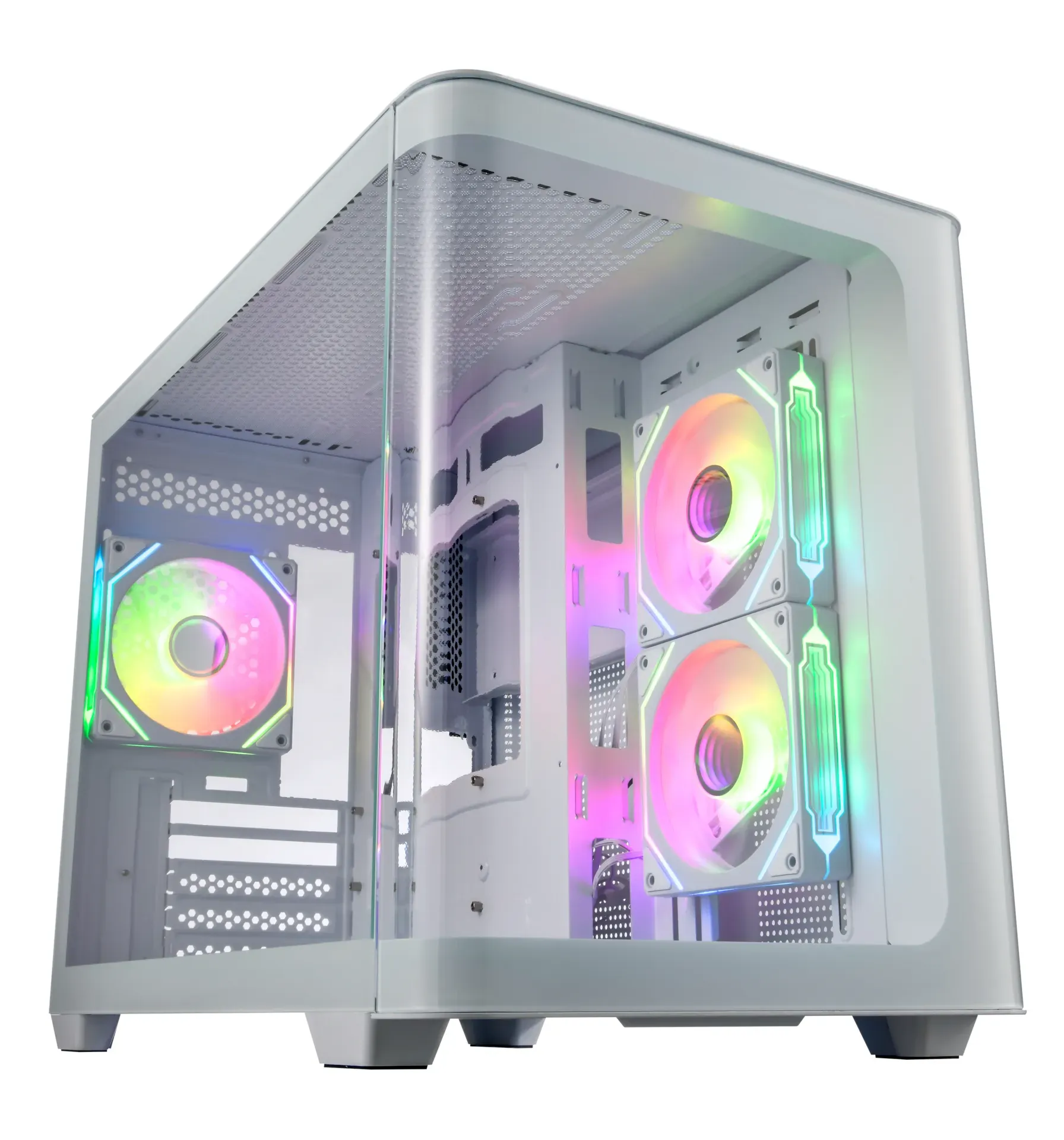 FSP S380-WA Gehäuse Mini Tower mITX, mATX Weiß ARGB – Bild 2