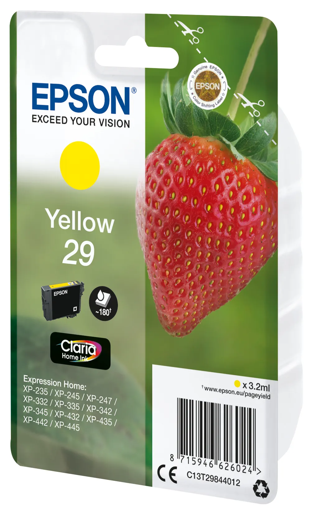 Epson Strawberry Singlepack Yellow 29 Claria Home Ink – Bild 2