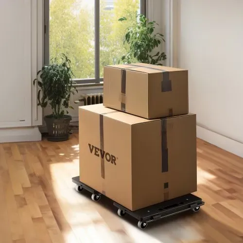 VEVOR Möbelwagen, Möbelwagen, 4 Räder, tragbare bewegliche Rollen, robust, ineinandergreifend, klein, flach, für schwere Möbel, 2 Stück, 40,6 x 27,9 cm, 227,8 kg Kapazität, schwarz – Bild 7