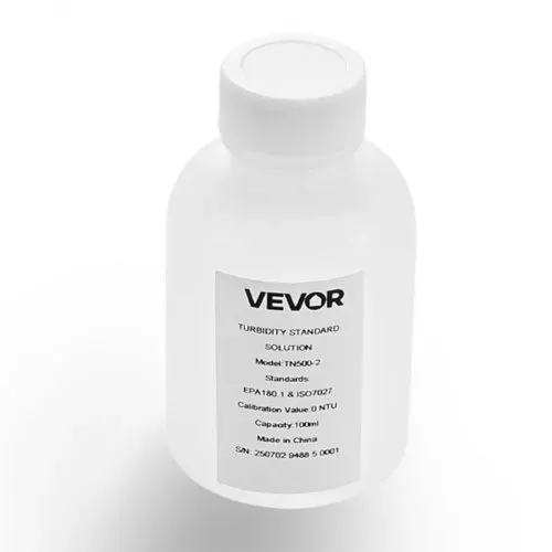 VEVOR Trübungskalibrierlösung 0 NTU 100 ml, Standard-Trübungslösung zum Nachfüllen für Trübungsmessgeräte, Nulldrift für stabile Konzentration, gebrauchsfertig, geeignet für weißes/rotes Licht – Bild 8