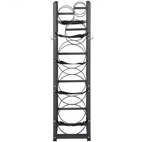 VEVOR Kältemitteltankgestell, mit 3 x 30 lbs und 3 weiteren kleinen Flaschentanks, Zylindertankgestell 12,79 x 12,99 x 47,12 Zoll, Kältemittelzylindergestell und Halterungen für Freon, Gase, Sauerstof – Bild 8