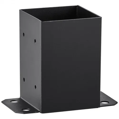 VEVOR 4x4 Pfostenträger 10 Stk., innere Größe 91,44 x 91,44 mm Pfostenträger, schwere pulverbeschichtete Pfostenanker, mattschwarze Holzpfostenträger für Pavillon, Terrassengeländer, Deckgrundplatte – Bild 10