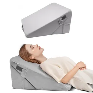 VEVOR Bettkeilkissen, orthopädischer Bettkeil, Füllung aus 25D-Schaum mit weicher, waschbarer Bezug, Kissen nach Operationen gegen Sodbrennen, Rückenschmerzen, Schnarchlinderung, Hellgrau VEVOR Bettkeilkissen, orthopädischer Bettkeil, Füllung aus 25D-Schaum mit weicher, waschbarer Bezug, Kissen nach Operationen gegen Sodbrennen, Rückenschmerzen, Schnarchlinderung, Hellgrau