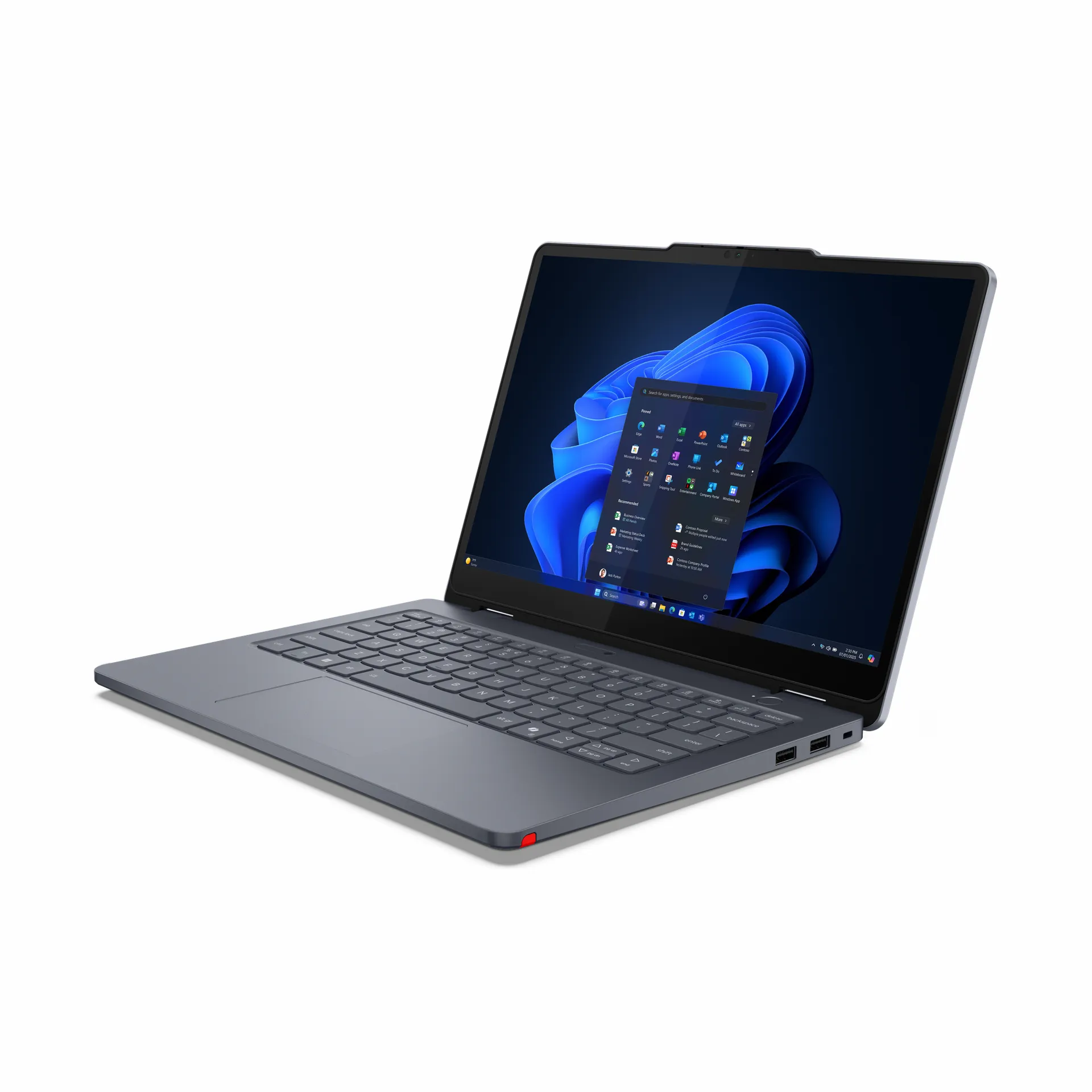 Lenovo 13w 2-in-1 Gen 3 Intel Core 5 120U Hybrid (2-in-1) 33,8 cm (13.3") Touchscreen WUXGA 16 GB DDR5-SDRAM 512 GB SSD Wi-Fi 6E (802.11ax) Windows 11 Pro Deutsch Grau – Bild 6