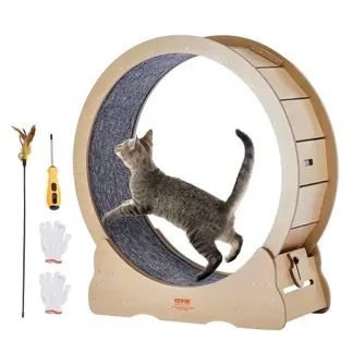 VEVOR Katzenlaufrad, großes Katzenlaufband für Hauskatzen, 91 cm Katzenlaufrad mit abnehmbarem Teppich und Katzenangel zum Laufen/Gehen/Trainieren, geeignet für die meisten Katzen bis 6 kg VEVOR Katzenlaufrad, großes Katzenlaufband für Hauskatzen, 91 cm Katzenlaufrad mit abnehmbarem Teppich und Katzenangel zum Laufen/Gehen/Trainieren, geeignet für die meisten Katzen bis 6 kg