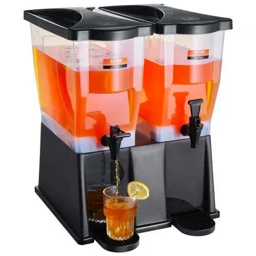 VEVOR Getränkespender, 11 L x 2 Getränkespender für Partys, Saftspender aus Kunststoff mit Standhahndeckel, Eistee-Limonadensaft-Wasserspender, für Restaurants, Hotels, Partys – Bild 9