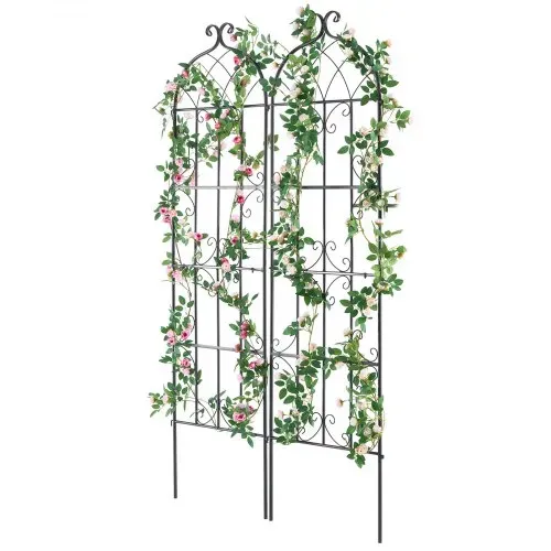 VEVOR Rankhilfe für Kletterpflanzen, 51x180 cm, Kletterhilfe, 2er-Set rostfreies Metallspalier für Gartenblumen, Rankgitter für Rosen, Gurkenstütze, dekoratives Clematis-Spalier für Innenhöfe & Rasen – Bild 9