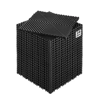 VEVOR ineinandergreifende Drainagematte Duschmatte 31 x 31 cm modulares ineinandergreifende Bodenmatten, 24 STK. Spleiß-Drainagematten, rutschfeste Drainage-Bodenfliesen, für Garage Garten Schwarz VEVOR ineinandergreifende Drainagematte Duschmatte 31 x 31 cm modulares ineinandergreifende Bodenmatten, 24 STK. Spleiß-Drainagematten, rutschfeste Drainage-Bodenfliesen, für Garage Garten Schwarz