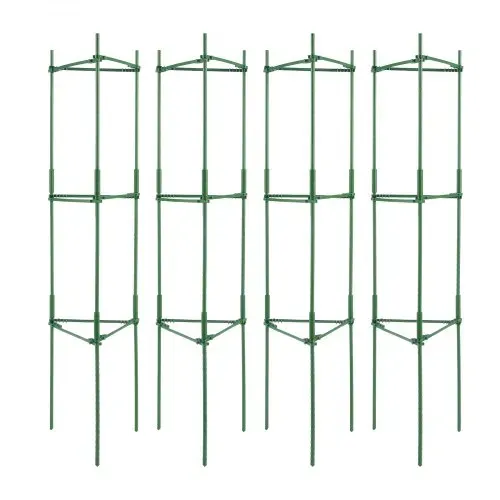 VEVOR 4er-Pack Tomatenkäfige für den Garten, 63 Zoll Tomaten-Spalier-Pflanzenpfahl-Unterstützung, stapelbarer hoher Pflanzenstützkäfig, für Hochbeete, Gemüse, Blumen und Kletterpflanzen – Bild 10