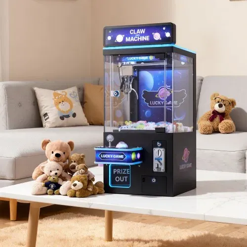 VEVOR Greifautomat, Spielautomat, mittelgroßer Arcade-Spielautomat mit Licht & Ton, verstellbaren Stahlkrallen, Gewinnautomat, Greifer, Verkaufsspielzeug, für kommerzielles Heimkino, Schwarz-Lila – Bild 7