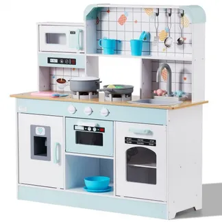 VEVOR Spielküche für Kinder, Holzspielzeug-Küchenset mit Lichtern und Geräuschen, Kleinkinderküche mit Eismaschine, Ofen, Spüle, Mikrowelle, Kühlschrank und Utensilien- und Obstzubehör für Kleinkinder im Alter von 3–8 Jahren, weiß VEVOR Spielküche für Kinder, Holzspielzeug-Küchenset mit Lichtern und Geräuschen, Kleinkinderküche mit Eismaschine, Ofen, Spüle, Mikrowelle, Kühlschrank und Utensilien- und Obstzubehör für Kleinkinder im Alter von 3–8 Jahren, weiß