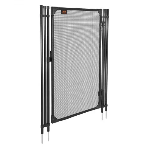 VEVOR Poolzaun Tor 1,2x0,75 m, Tür für Poolschutzzaun Kinderschutzzaun, Sicherheitstor-Set mit Metallriegel, 352 g/m² Teslin-PVC-Gewebe, Rundrohr, Abschließbar, für Schwimmbecken, Schwarz – Bild 8